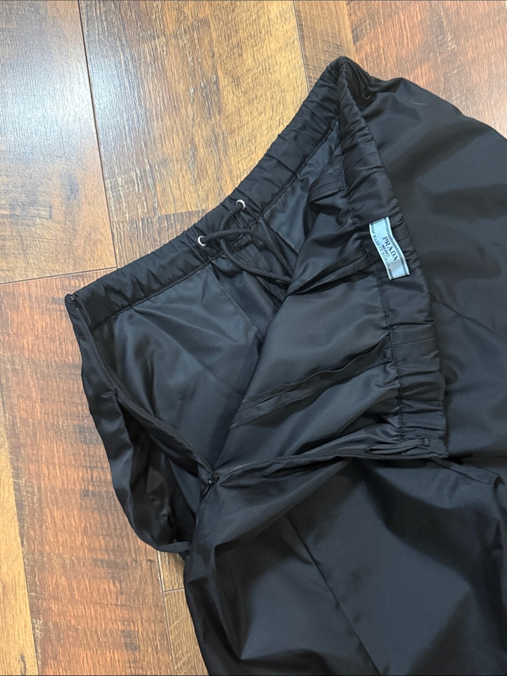 Prada Re-Nylon Black Jogger Pants Triangle Logo Size IT 42 Authentic - Picture 13 of 15